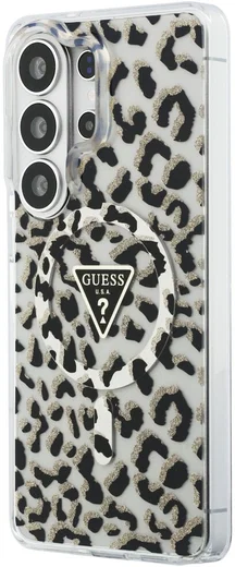 Guess 4G Triangle Logo Samsung Galaxy S26 Ultra Hoesje MagSafe Panter Zwart afbeelding 2