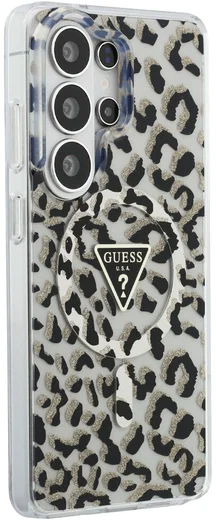 Guess 4G Triangle Logo Samsung Galaxy S26 Ultra Hoesje MagSafe Panter Zwart afbeelding 4