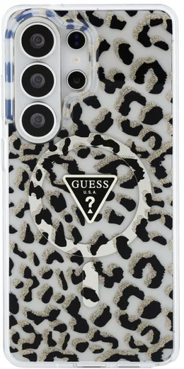 Guess 4G Triangle Logo Samsung Galaxy S26 Ultra Hoesje MagSafe Panter Zwart afbeelding 3