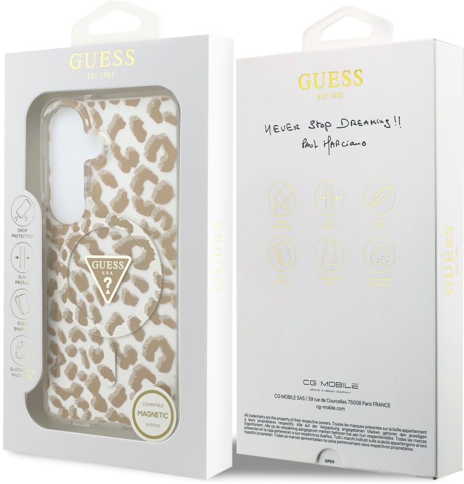 Guess 4G Triangle Logo Samsung Galaxy S26 Hoesje MagSafe Panter Bruin afbeelding 8