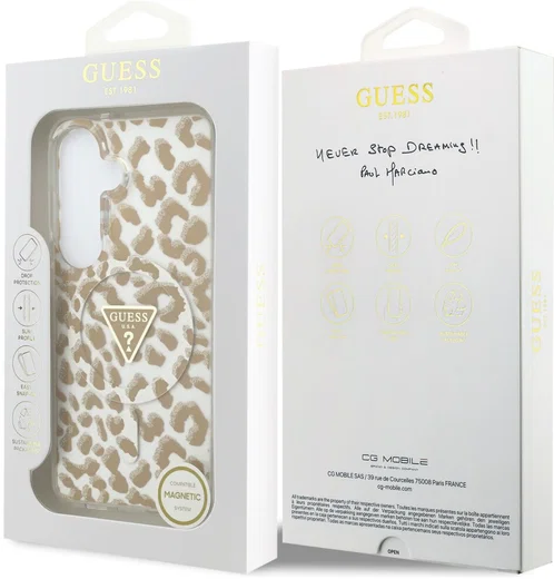 Guess 4G Triangle Logo Samsung Galaxy S26 Hoesje MagSafe Panter Bruin afbeelding 8