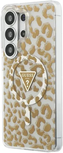 Guess 4G Triangle Logo Samsung Galaxy S26 Ultra Hoesje MagSafe Panter Bruin afbeelding 2