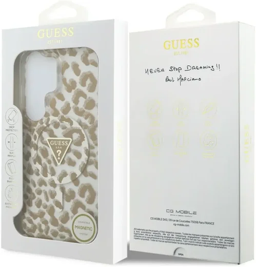 Guess 4G Triangle Logo Samsung Galaxy S26 Ultra Hoesje MagSafe Panter Bruin afbeelding 8
