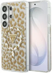 Guess 4G Triangle Logo Samsung Galaxy S26 Ultra Hoesje MagSafe Panter Bruin afbeelding