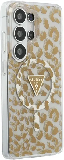 Guess 4G Triangle Logo Samsung Galaxy S26 Ultra Hoesje MagSafe Panter Bruin afbeelding 4