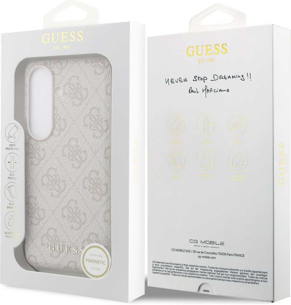 Guess 4G Classic Logo Samsung Galaxy S26 Hoesje MagSafe Roze afbeelding 7