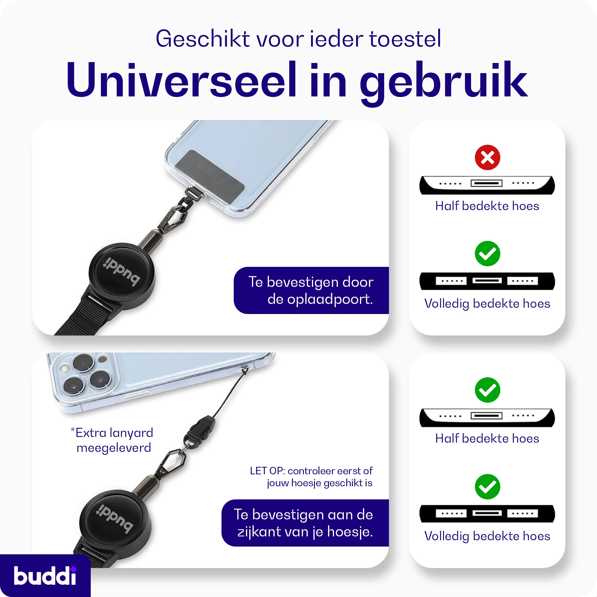 Buddi Secure Telefoonkoord voor Wintersport en Anti Diefstal Duo Pack Zwart afbeelding 4