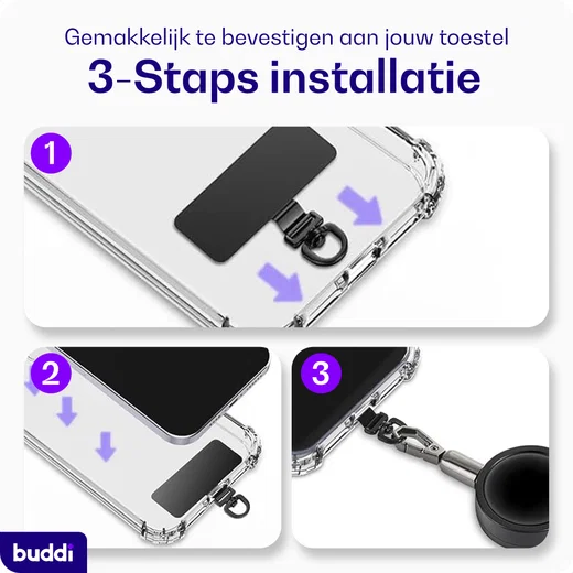 Buddi Secure Telefoonkoord voor Wintersport en Anti Diefstal Duo Pack Zwart afbeelding 8