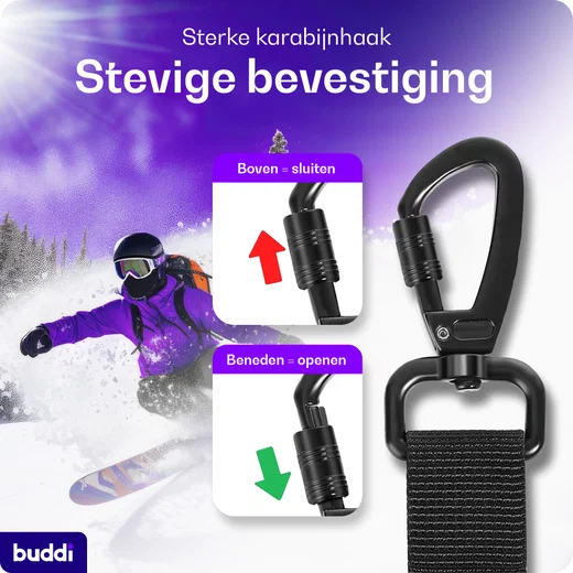 Buddi Secure Telefoonkoord voor Wintersport en Anti Diefstal Duo Pack Zwart afbeelding 3