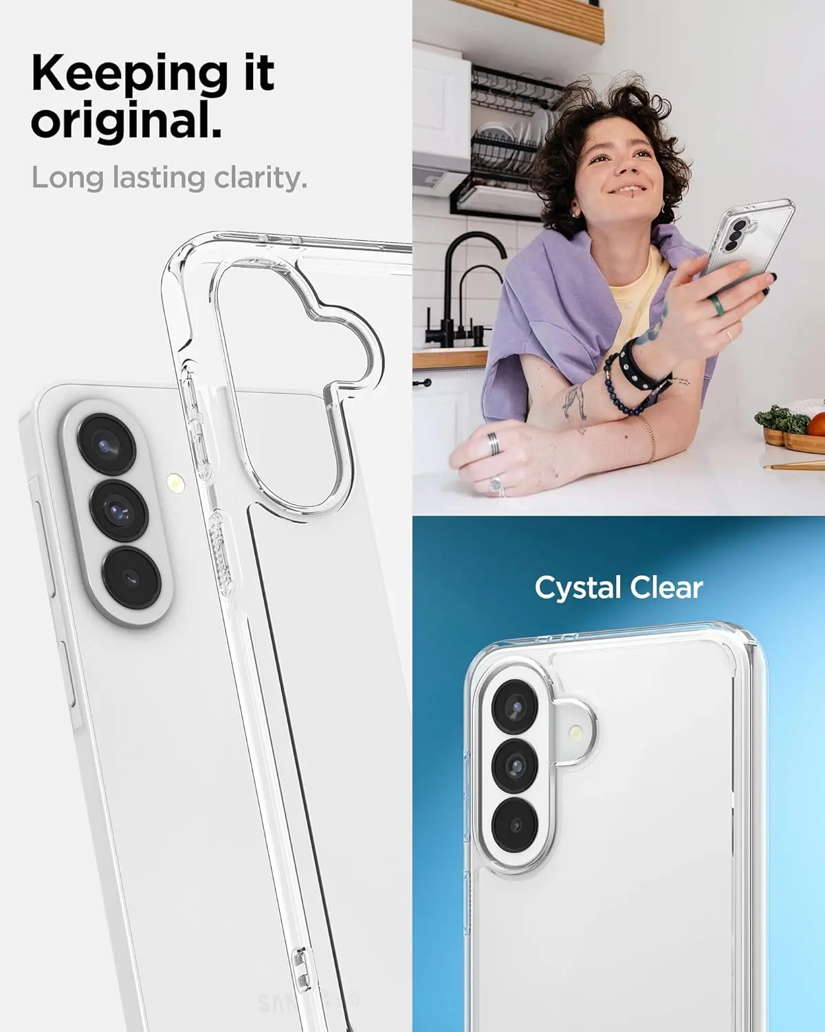 Spigen Ultra Hybrid Samsung Galaxy A37 Hoesje Back Cover Transparant afbeelding 3