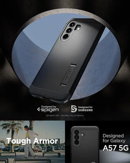 Spigen Tough Armor Samsung Galaxy A57 Hoesje Back Cover Zwart afbeelding 2