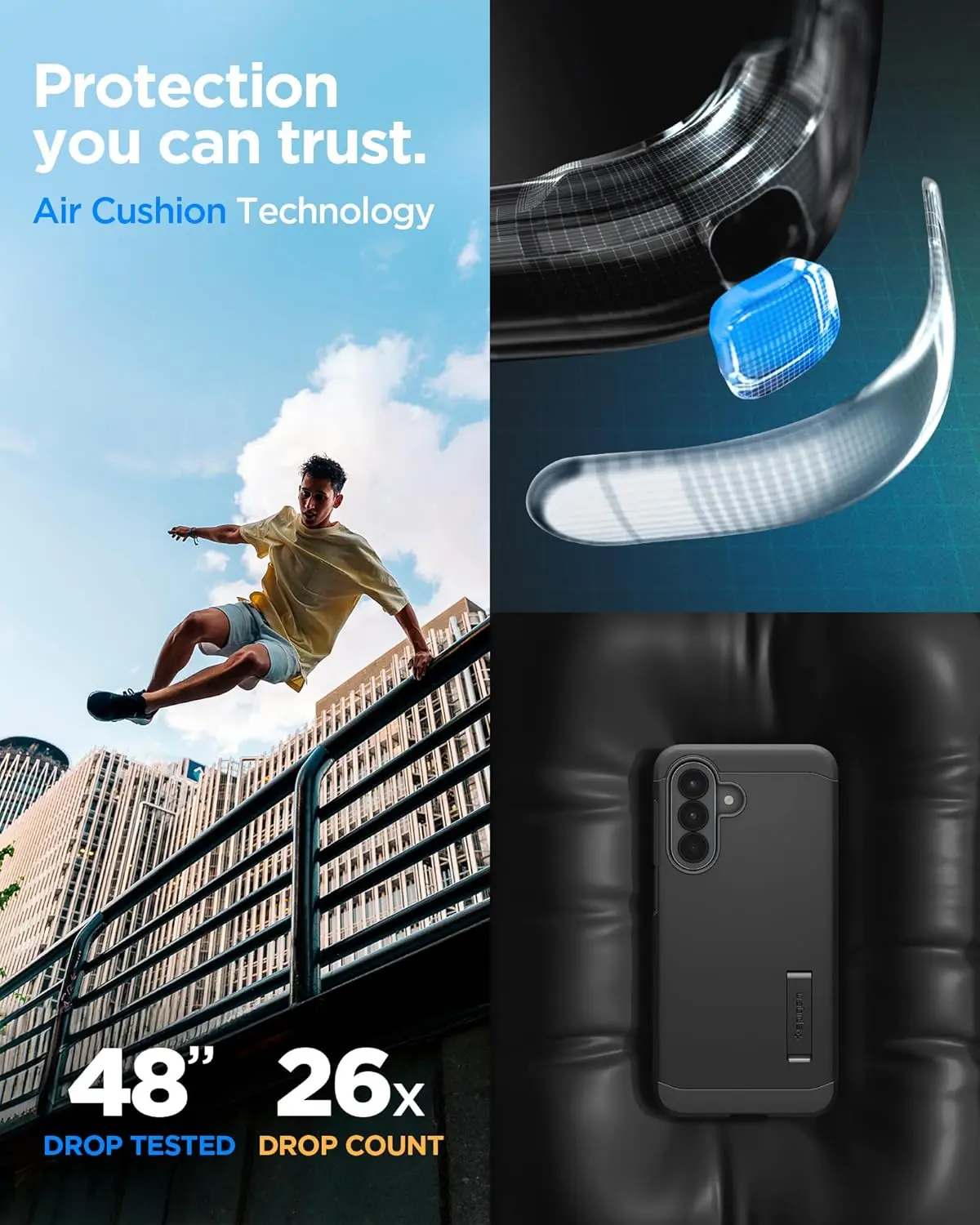 Spigen Tough Armor Samsung Galaxy A57 Hoesje Back Cover Zwart afbeelding 3