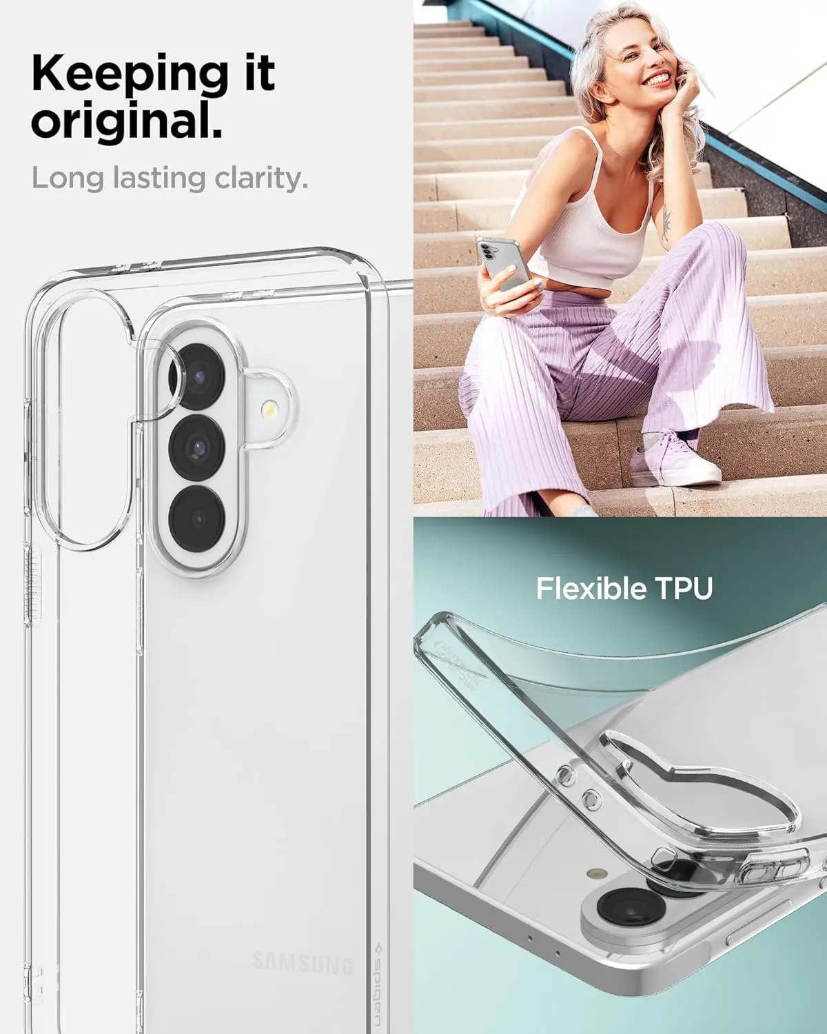 Spigen Liquid Crystal Samsung Galaxy A37 Hoesje Back Cover Transparant afbeelding 3