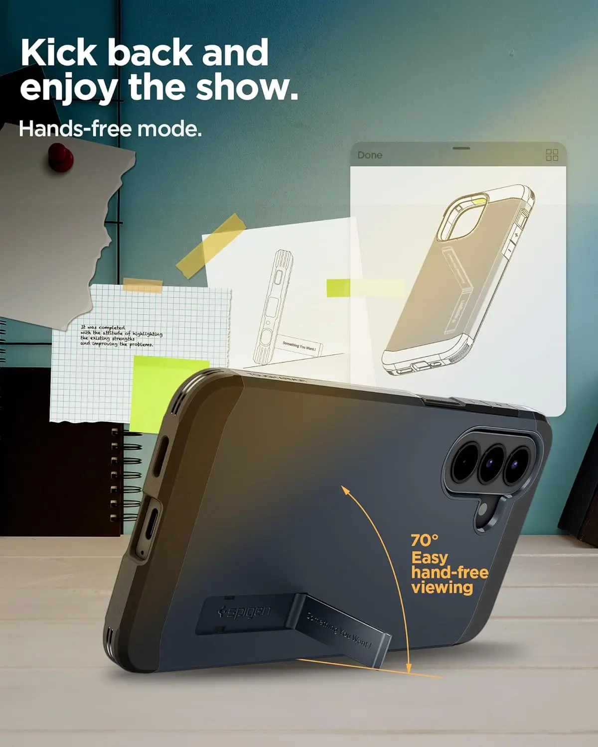 Spigen Tough Armor Samsung Galaxy A57 Hoesje Back Cover Metal Slate afbeelding 5