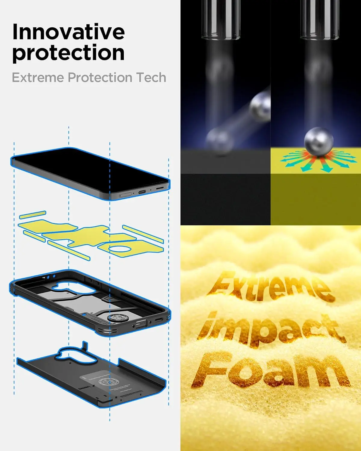 Spigen Tough Armor Samsung Galaxy A37 Hoesje Back Cover Zwart afbeelding 4