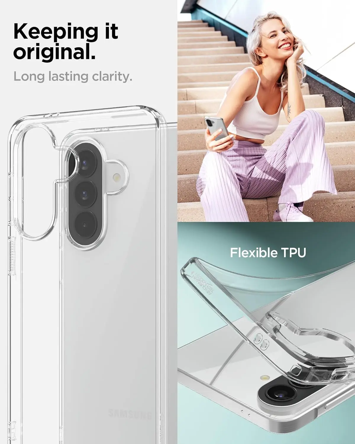 Spigen Liquid Crystal Samsung Galaxy A57 Hoesje Back Cover Transparant afbeelding 3