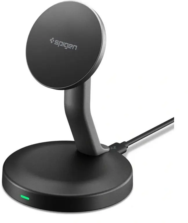 Spigen Essential MagFit 15W Draadloze Magnetische Magsafe Oplader Zwart afbeelding 1