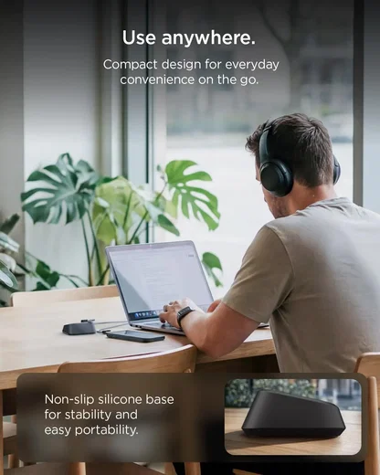 Spigen Universele Magnetische Kabel Houder voor Kabel Management Bureau Zwart afbeelding 6