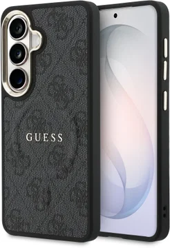 Guess 4G Embossed Ring Samsung Galaxy S26 Hoesje MagSafe Zwart