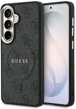 Guess 4G Embossed Ring Samsung Galaxy S26 Plus Hoesje MagSafe Zwart