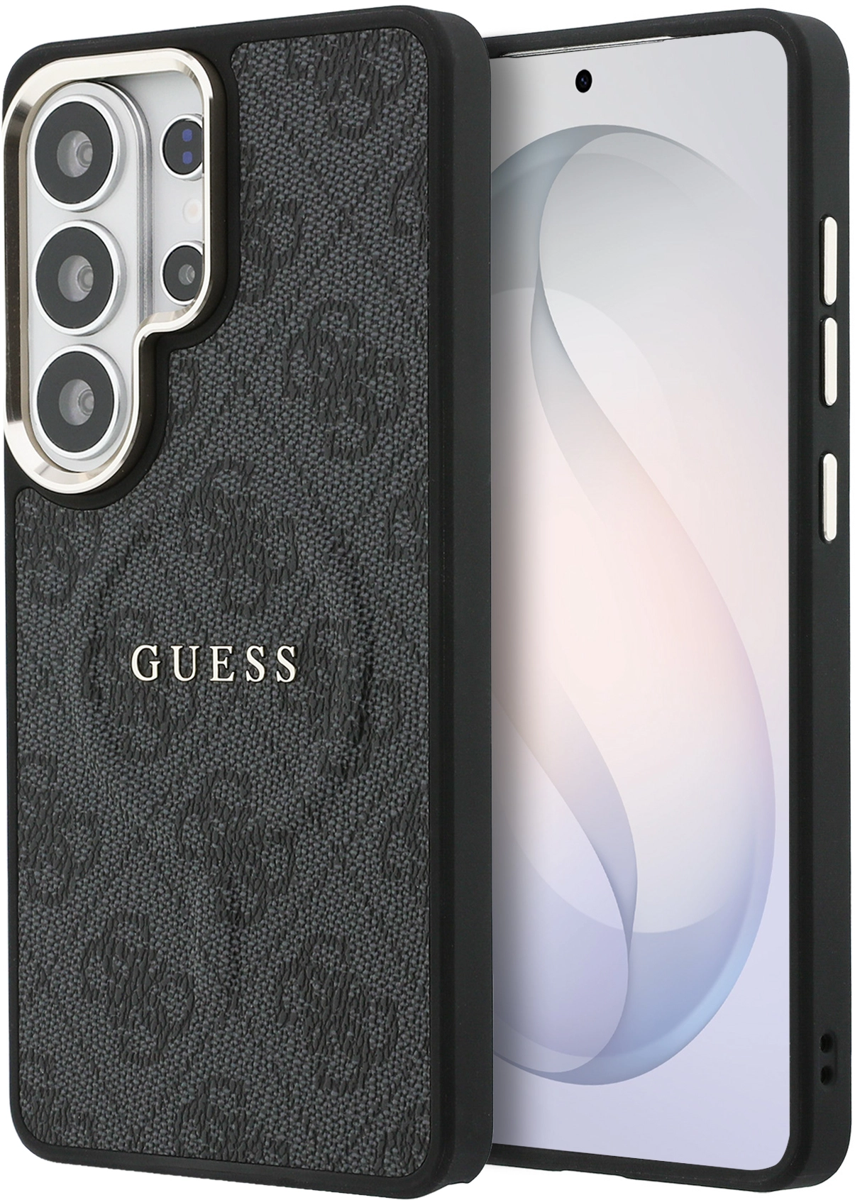 Guess 4G Embossed Ring Samsung Galaxy S26 Ultra Hoesje MagSafe Zwart afbeelding 1