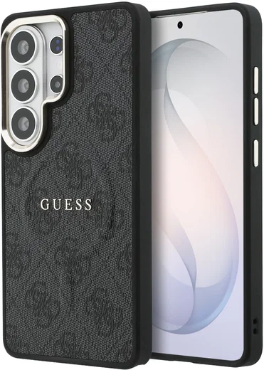 Guess 4G Embossed Ring Samsung Galaxy S26 Ultra Hoesje MagSafe Zwart afbeelding 1