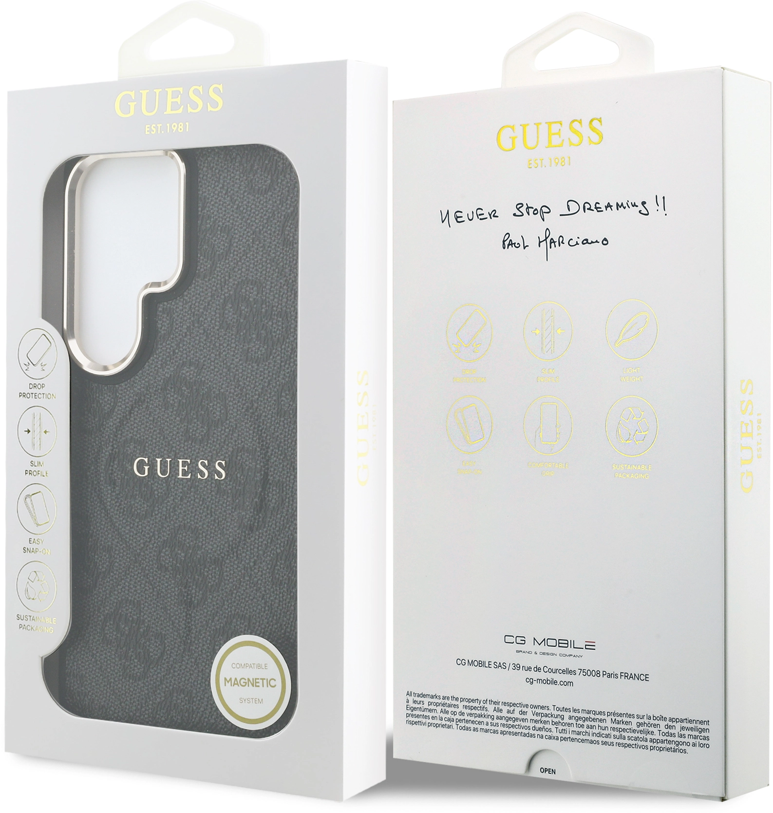 Guess 4G Embossed Ring Samsung Galaxy S26 Ultra Hoesje MagSafe Zwart afbeelding 8