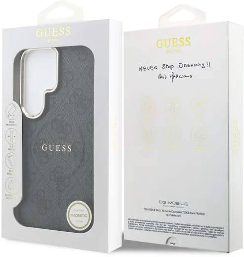 Guess 4G Embossed Ring Samsung Galaxy S26 Ultra Hoesje MagSafe Zwart afbeelding 8