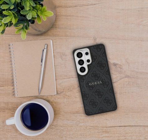 Guess 4G Embossed Ring Samsung Galaxy S26 Ultra Hoesje MagSafe Zwart afbeelding 10