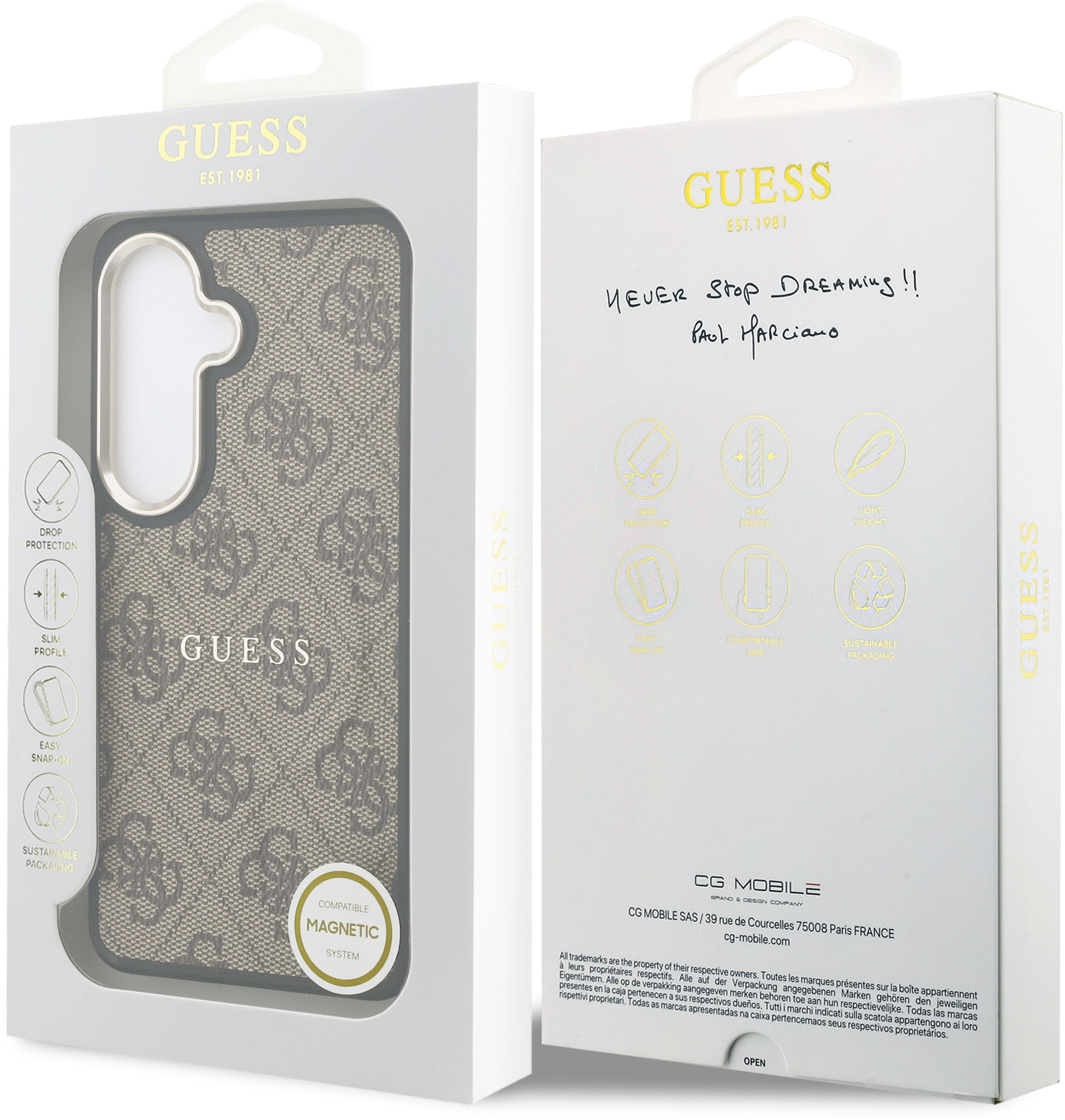 Guess 4G Embossed Ring Samsung Galaxy S26 Hoesje MagSafe Bruin afbeelding 8