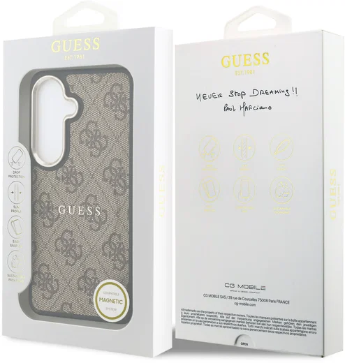 Guess 4G Embossed Ring Samsung Galaxy S26 Hoesje MagSafe Bruin afbeelding 8