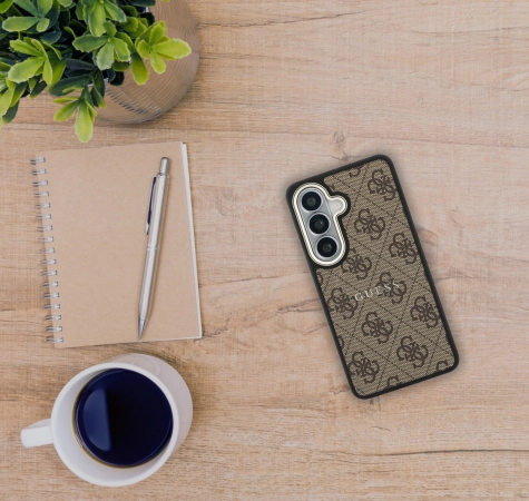 Guess 4G Embossed Ring Samsung Galaxy S26 Hoesje MagSafe Bruin afbeelding 10