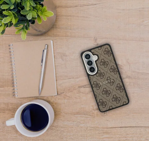 Guess 4G Embossed Ring Samsung Galaxy S26 Hoesje MagSafe Bruin afbeelding 10