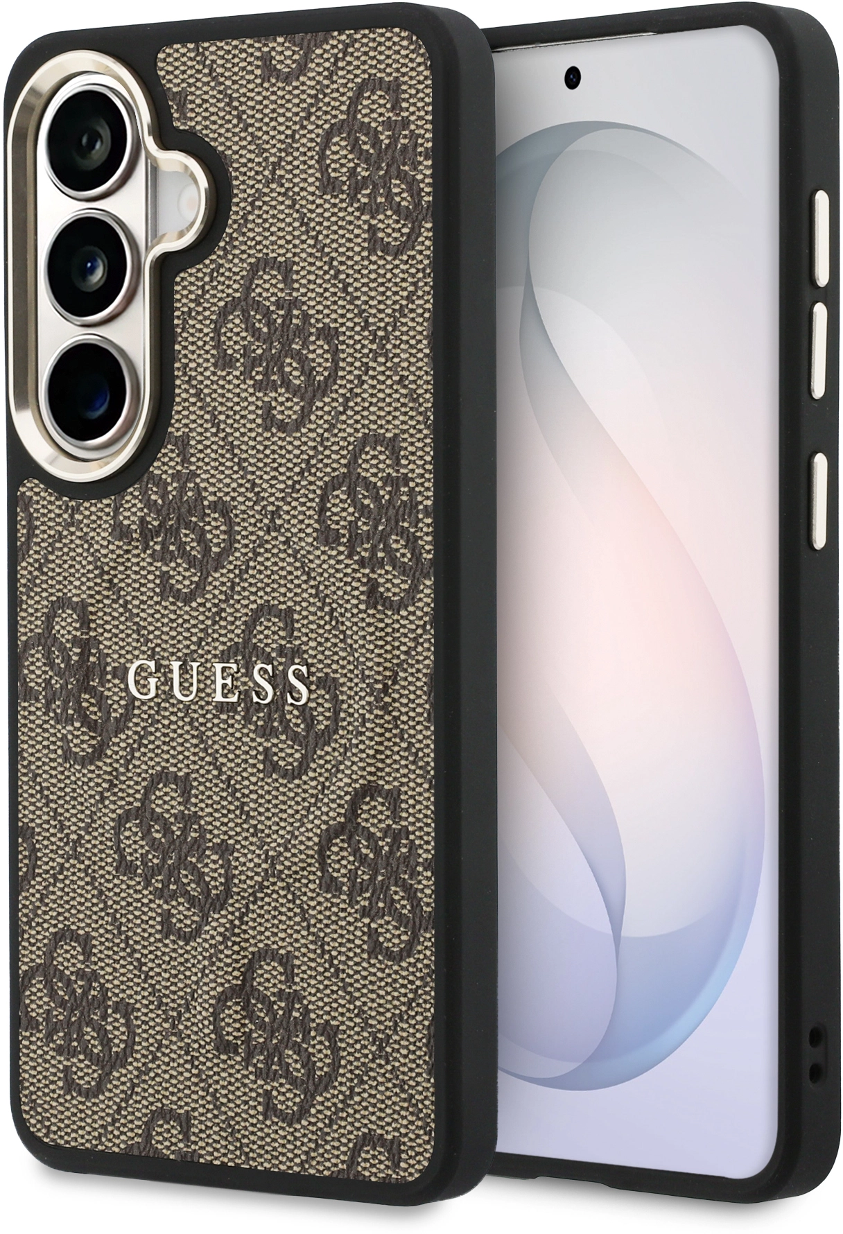 Guess 4G Embossed Ring Samsung Galaxy S26 Hoesje MagSafe Bruin afbeelding 1