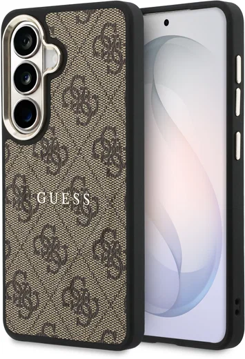 Guess 4G Embossed Ring Samsung Galaxy S26 Hoesje MagSafe Bruin afbeelding 1