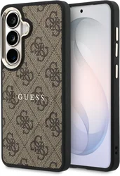 Guess 4G Embossed Ring Samsung Galaxy S26 Hoesje MagSafe Bruin afbeelding