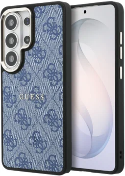 Guess 4G Embossed Ring Samsung Galaxy S26 Ultra Hoesje MagSafe Blauw