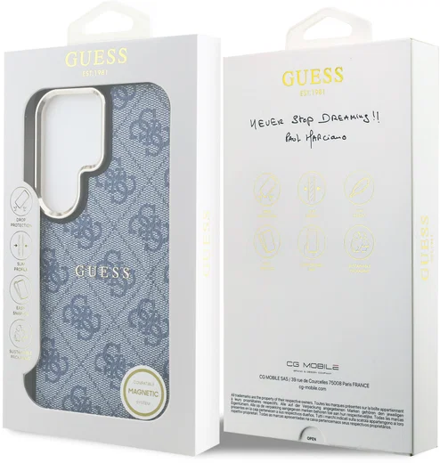 Guess 4G Embossed Ring Samsung Galaxy S26 Ultra Hoesje MagSafe Blauw afbeelding 8