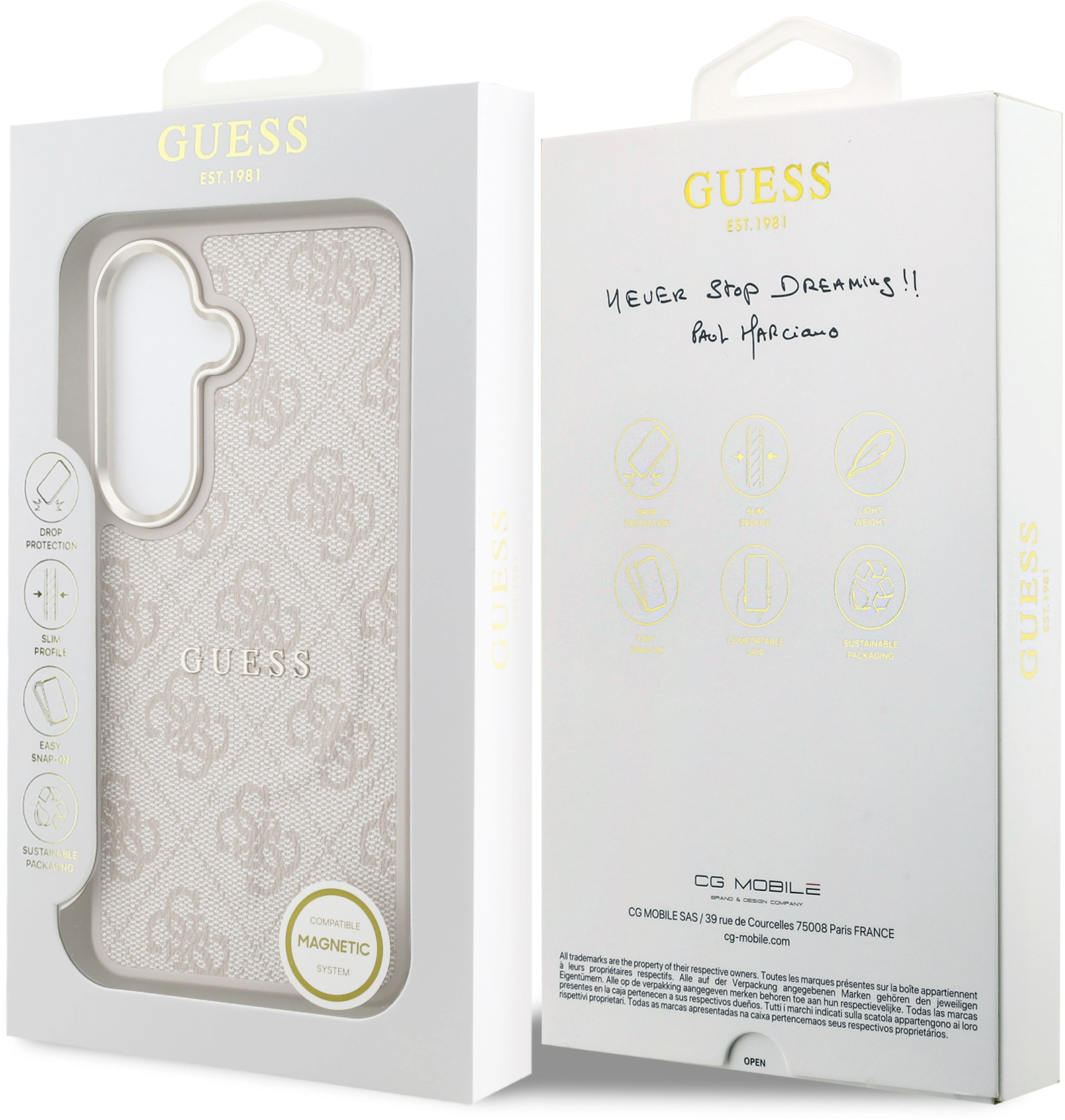 Guess 4G Embossed Ring Samsung Galaxy S26 Hoesje MagSafe Roze afbeelding 8