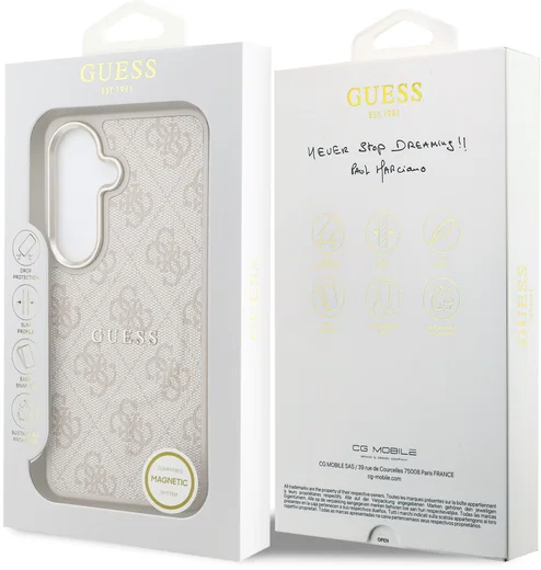 Guess 4G Embossed Ring Samsung Galaxy S26 Hoesje MagSafe Roze afbeelding 8