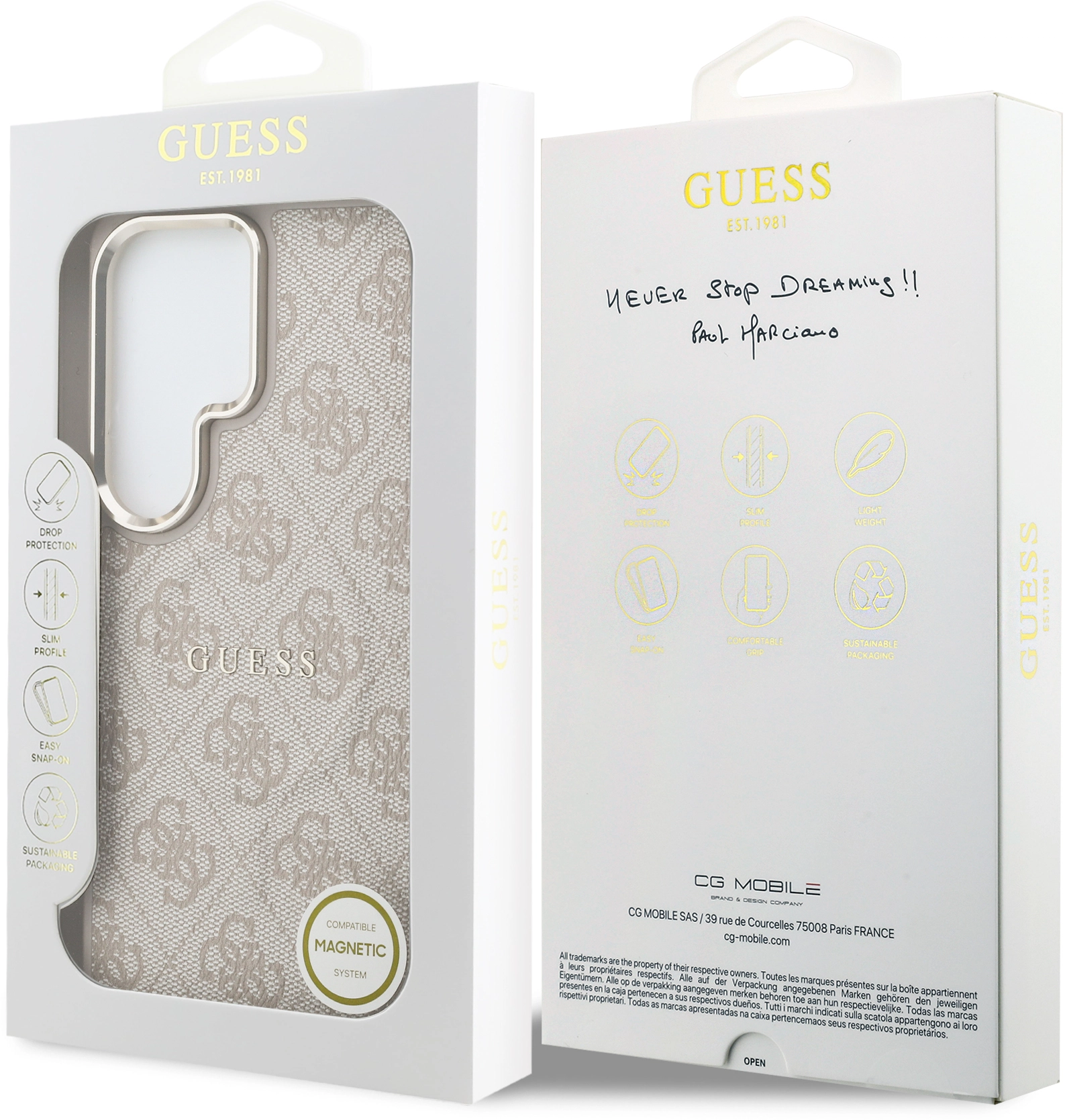 Guess 4G Embossed Ring Samsung Galaxy S26 Ultra Hoesje MagSafe Roze afbeelding 8