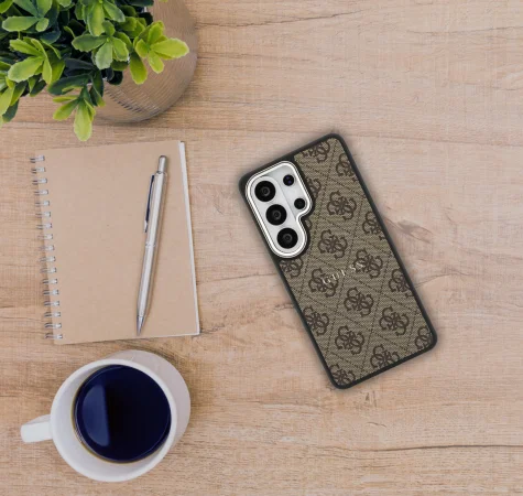 Guess 4G Embossed Ring Sansung Galaxy S26 Ultra Hoesje MagSafe Bruin afbeelding 10