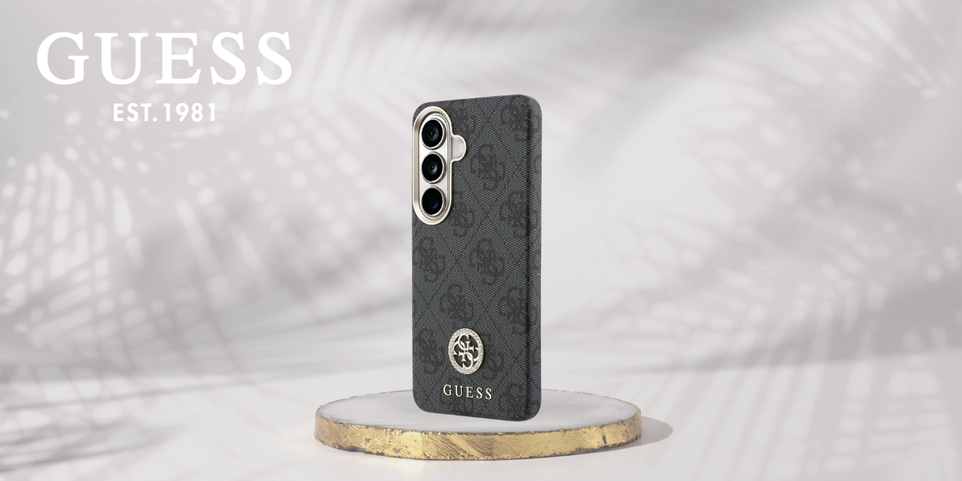 Guess 4G Rhinestone Round Logo Samsung Galaxy S26 Hoesje MagSafe Zwart afbeelding 9