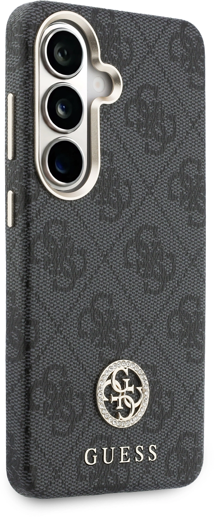 Guess 4G Rhinestone Round Logo Samsung Galaxy S26 Hoesje MagSafe Zwart afbeelding 4
