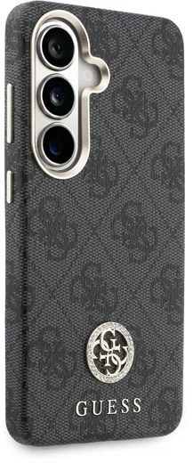 Guess 4G Rhinestone Round Logo Samsung Galaxy S26 Hoesje MagSafe Zwart afbeelding 4