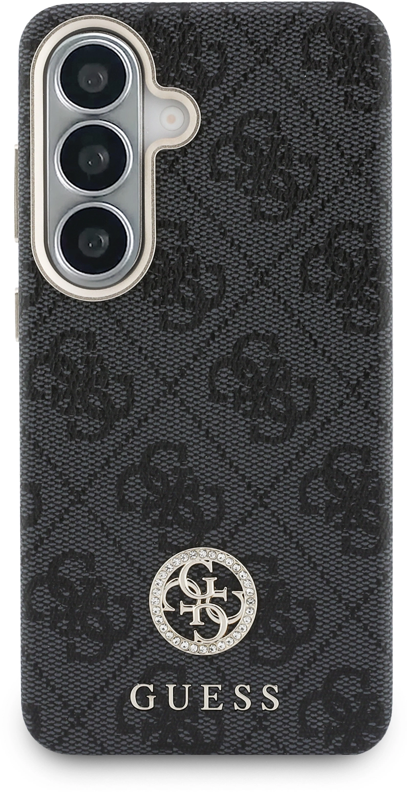 Guess 4G Rhinestone Round Logo Samsung Galaxy S26 Hoesje MagSafe Zwart afbeelding 3