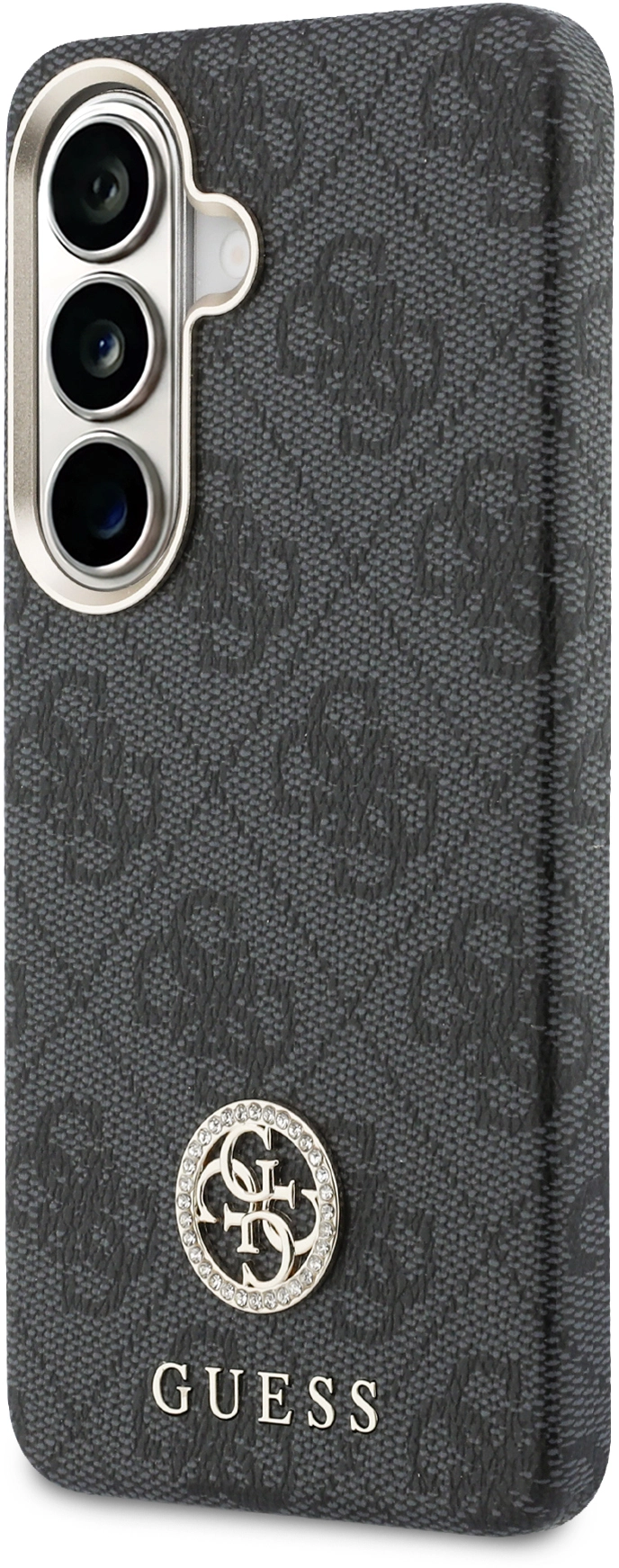 Guess 4G Rhinestone Round Logo Samsung Galaxy S26 Hoesje MagSafe Zwart afbeelding 2