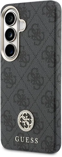 Guess 4G Rhinestone Round Logo Samsung Galaxy S26 Hoesje MagSafe Zwart afbeelding 2