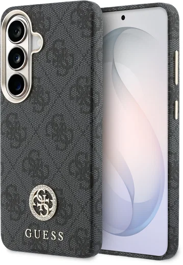 Guess 4G Rhinestone Round Logo Samsung Galaxy S26 Hoesje MagSafe Zwart afbeelding 1