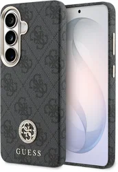 Guess 4G Rhinestone Round Logo Samsung Galaxy S26 Hoesje MagSafe Zwart afbeelding